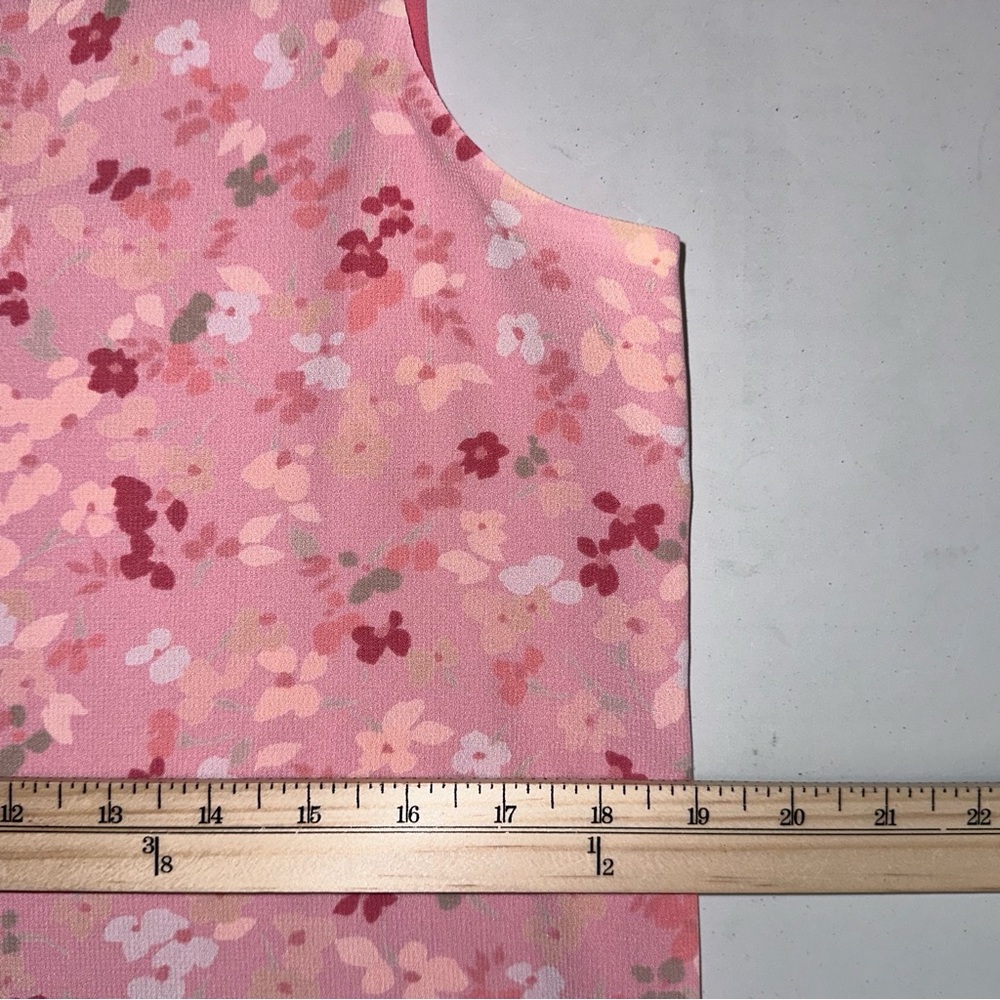 Liz Claiborne Villager Skirt Outfit Set Sz 8 Pink Floral Buttons Up Back Easter - Picture 14 of 15